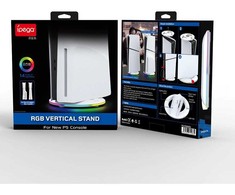 Dėklas iPega P5S025S vertikalus stovas su RGB, skirtas PS5 Slim Baltas