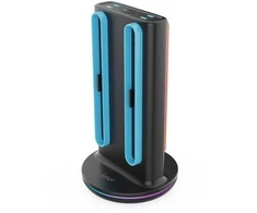 iPega SW2051 Charger Dock with RGB for JoyCon Controllers Nintendo Switch 2 juodos spalvos