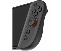 „iPega SW2083A“ silikoniniai „JoyCon“ valdiklių dangteliai, skirti „Nintendo Switch 2“ ir juodi