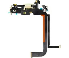 Dėklas iPhone 13 Pro Max Flex kabelis su įkrovimo jungtimi Sidabrinės spalvos
