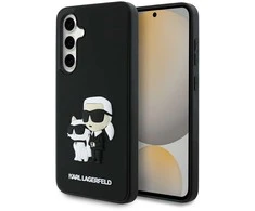Karl Lagerfeld KLHCS24FE3DRKCNK S24 FE S721 dėklas telefonui juodos spalvos hardcase 3D Rubber Karl&amp;Choupette