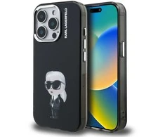 Karl Lagerfeld IML Aquarelle Karl dėklas Apple iPhone 15 Pro Max juodos spalvos