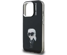 Karl Lagerfeld IML Aquarelle Karl dėklas Apple iPhone 15 Pro juodos spalvos