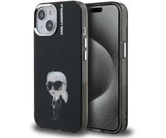Karl Lagerfeld IML Aquarelle Karl dėklas Apple iPhone 15 juodos spalvos
