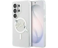 Karl Lagerfeld IML Choupette Karl Script Logo Magnetic dėklas skirtas Samsung Galaxy S26 Ultra Transparent