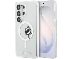 Karl Lagerfeld IML Choupette Peekaboo Logo Magnetic dėklas skirtas Apple iPhone Samsung Galaxy S26 Ultra skaidrus