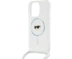 Karl Lagerfeld KLHMP15LHCKHNT Apple iPhone15 Pro 6.1″ kietas dėklas skaidrus Crossbody IML Karl Head Magsafe