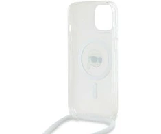 Apple iPhone 13 / 14 / 15 Karl Lagerfeld dėklas silikoninis Choupette Head MagSafe (KLHMP15SHCKHNT) skaidrus