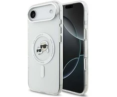 Karl Lagerfeld IML K&amp;CH Heads Metal Frame MagSafe dėklas skirtas Apple iPhone Air skaidrus