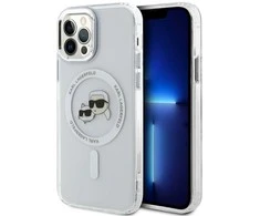 Karl Lagerfeld IML K&CH Heads Metal Frame MagSafe Case for iPhone 12/12 Pro dėklas telefonui skaidrus