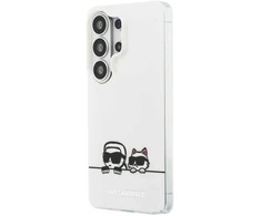 Karl Lagerfeld IML K&CH Peekaboo Logo Magnetic dėklas skirtas Apple iPhone Samsung Galaxy S26 Ultra baltos spalvos
