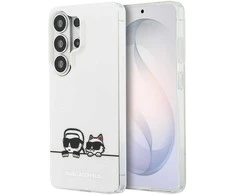 Karl Lagerfeld IML K&CH Peekaboo Logo Magnetic dėklas skirtas Apple iPhone Samsung Galaxy S26 Ultra baltos spalvos