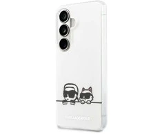 Karl Lagerfeld IML K&CH Peekaboo Logo Magnetic dėklas skirtas Apple iPhone Samsung Galaxy S26 baltos spalvos