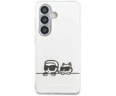 Karl Lagerfeld IML K&CH Peekaboo Logo Magnetic dėklas skirtas Apple iPhone Samsung Galaxy S26+ baltos spalvos