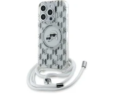Apple iPhone 15 Pro Max Karl Lagerfeld dėklas Silicone Choupette Head MagSafe (KLHMP15XHCKCLCT) skaidrus