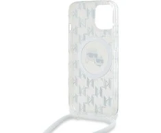 Karl Lagerfeld KLHMP15SHCKCKLCT Apple iPhone 15 /14 / 13 6.1″ skaidrus kietas dėklas IML Crossbody Monogram