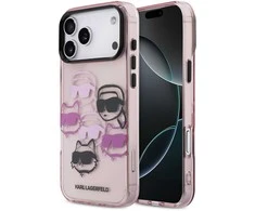 Karl Lagerfeld IML Multi K&CH Heads dėklas skirtas Apple iPhone 17 Pro Max Rožinė