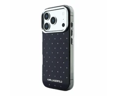 Dėklas Karl Lagerfeld IML Rhinestones Allover and Electroplated Logo skirtas iPhone 18Pro Max/17 Pro Max b