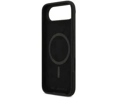 Karl Lagerfeld Liquid Silicone Double Heads MagSafe dėklas skirtas Apple iPhone 17 Air juodos spalvos