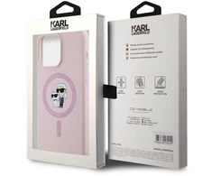 Karl Lagerfeld silikoninis Karl&amp;Choupette Ring MagSafe Apple iPhone 15 Pro Max - dėklas telefonui rožinės spalvos
