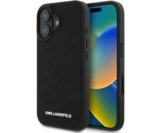Karl Lagerfeld PU Quilted Pattern Apple iPhone 16 dėklas telefonui juodos spalvos