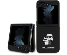 Karl Lagerfeld KLHCZF5SAKCNPK Z Flip5F731 kietas dėklas juodos spalvos Saffiano Karl&Choupette Pin