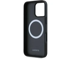 Lacoste Blend Monogram MagSafe dėklas skirtas Apple iPhone 16 Pro juodos spalvos