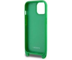 Lacoste Iconic Petit Pique Crossbody Strap Woven Logo dėklas skirtas Apple iPhone 15 žalios spalvos
