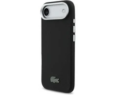 Lacoste Iconic Petit Pique Metal Logo MagSafe dėklas skirtas Apple iPhone Air Juodas