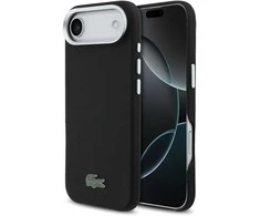 Lacoste Iconic Petit Pique Metal Logo MagSafe dėklas skirtas Apple iPhone Air Juodas