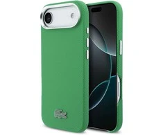 Lacoste Iconic Petit Pique Metal Logo MagSafe dėklas skirtas iPhone Air Žalias