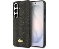 Lacoste PVC Blend Monogram Gold Logo Magnetic dėklas skirtas Samsung Galaxy S26+ rudos spalvos