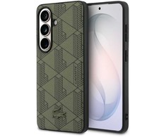 Lacoste PVC Blend Monogram Magnetic dėklas skirtas Samsung Galaxy S26 Khaki