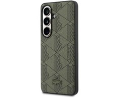 Lacoste PVC Blend Monogram Magnetic dėklas skirtas Samsung Galaxy S26 Khaki