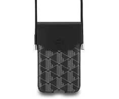 Dėklas Lacoste PVC Blend Monogram Metal Logo Phone Pouch XL juodos spalvos