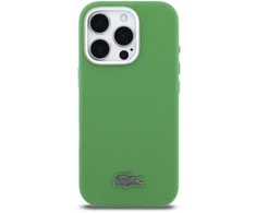 Lacoste PVC Iconic Petit Pique Metal Logo MagSafe dėklas skirtas Apple iPhone 16 Pro Max Estragon Žalias