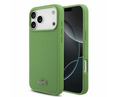 Lacoste PVC Iconic Petit Pique Metal Logo MagSafe Dėklas iPhone 18 Pro Max Estragon