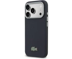 Lacoste PVC Petit Pique Semi Wrap MagSafe dėklas skirtas Apple iPhone 17 Pro Max Navy