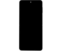 Dėklas LCD display + Touch Unit + Front Cover Samsung F766 Galaxy Z Flip 7 5G Juodas (Service Pack)