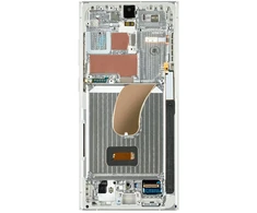 LCD ekranas + jutiklinis blokas + priekinis dangtelis „Samsung S918 Galaxy S23 Ultra Lime“ / „Sky Mėlyna“ (pakeitimų paketas)