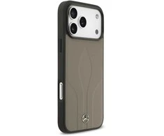 Dėklas Mercedes Leather The Move MagSafe skirtas Apple iPhone 17 Pro Max taupe