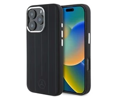 IPHONE 16 PRO Mercedes Silikoninis Vertical Tonal Stripes MagSafe (MEHMP16L23SUVSK) dėklas telefonui juodos spalvos
