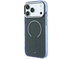 Mercedes PC/TPU dvigubo sluoksnio MagSafe dėklas, skirtas iPhone 18 Pro, antracito/mėlynos spalvos