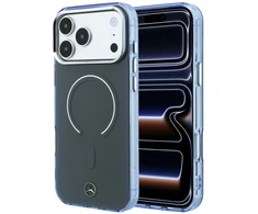 Mercedes PC/TPU dvigubo sluoksnio MagSafe dėklas, skirtas iPhone 18 Pro, antracito/mėlynos spalvos