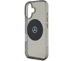 Mercedes PC/TPU Star Pattern MagSafe Apple iPhone 16 Plus dėklas telefonui juodos spalvos