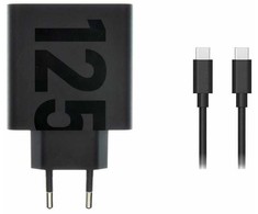Motorola TurboPower kelioninis įkroviklis USB-C 125W su USB-C/USB-C kabeliu juodos spalvos