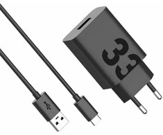 Sieninis Įkroviklis - Motorola TurboPower 33W USB-C su 1m Kabeliu Juodas