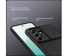 Dėklas Nillkin CamShield PRO Hard Case skirtas Samsung Galaxy A37 juodos spalvos