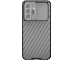 Dėklas Nillkin CamShield PRO Hard Case skirtas Samsung Galaxy A37 skaidrus juodos spalvos