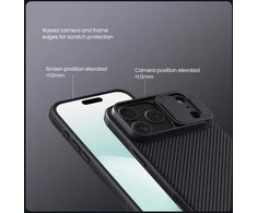 Nillkin CamShield PRO Magnetic Hard dėklas skirtas Apple iPhone 17 Pro Max juodos spalvos